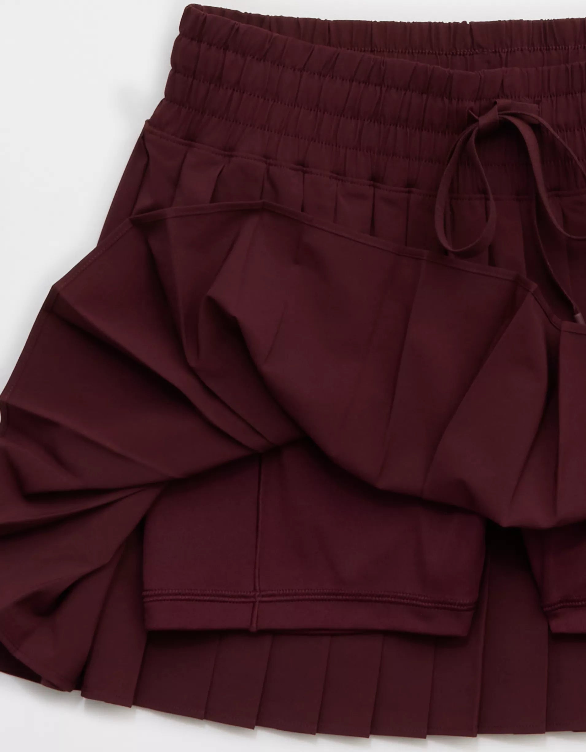 Women’s High‑Waist Drawstring Pleated Athletic Skirt