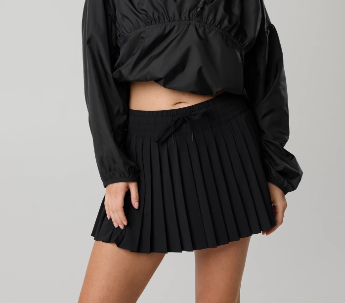 Women’s High‑Waist Drawstring Pleated Athletic Skirt